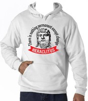 Heraclitus There Is Nothing Permanent - Cotton White Hoodie Heraclitus There Is Nothing Permanent - Cotton White Hoodie