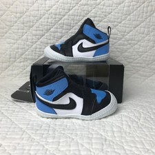 Air Jordan 1 Crib Booties Infant SZ 4C University Blue/Black/White AT3745-400