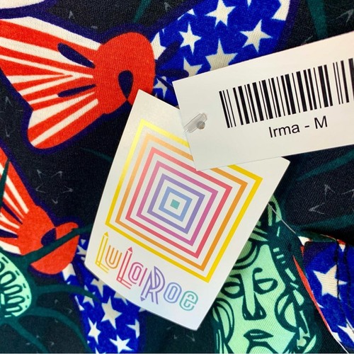 LuLaRoe Lady Freiheitsstatue Americana Irma Tunika High Low Top Paket Posten Neu - Bild 12 von 14