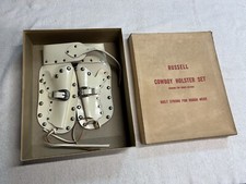 1950  s Russel Cowboy Holster Set - White - Mint In Original Box
