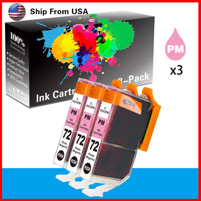 (3 Pack,PM) PGI-72 PGI72 Ink Cartridge PGI72PM for Pixma pro-10 10S Printer