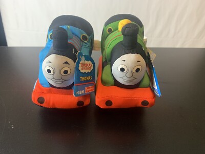 2010 Fisher Price Thomas Train Percy Plush Stuffed Pair NOS WITH TAGS Green Blue