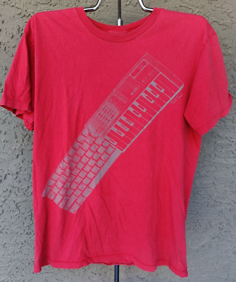 Paul Frank Keyboard Tee Shirt Graphic Red Mens M
