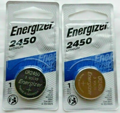 Energizer ECR2450 CR2450 (2 piece) BR2450 Lithium 3V Battery New AuthorizedSellr