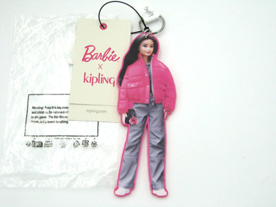 Kipling Barbie Keychain Key Ring Fob Bag Charm Lively Pink NWT | eBay