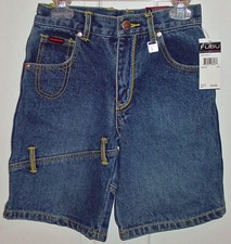 FUBU THE COLLECTION GIRLS BLUE DENIM SHORT JEANS NEW WITH TAGS