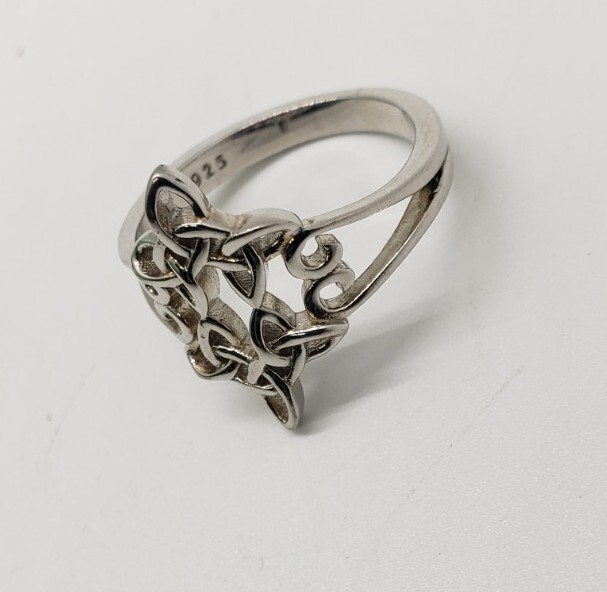 Solid 925 Sterling Silver Celtic Knot Stacking Ri… - image 5