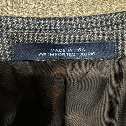 Joseph Abboud Wool Sports Coat Jacket 1450/1 Size 44L Blazer Houndstooth - Picture 7 of 12