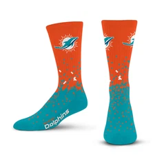 Miami Dolphins NFL Spray Zone Socks - Large