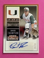 David Thompson 2015 Panini Contenders Autographed Gold Draft Ticket #’d 74/99