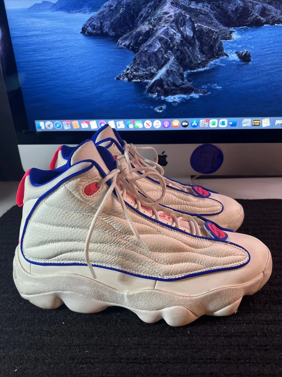 Pink and blue and white jordans discount