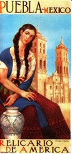 Brochure ancienne Pueboa Mexico Relicario de America