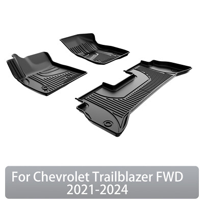 Car Floor Mats Liners For 2021-2024 Chevrolet Trailblazer FWD Rubber All Weather