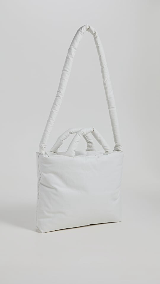 $216 Kassl Editions Women's White Pillow Faux Leather Lacquer Tote