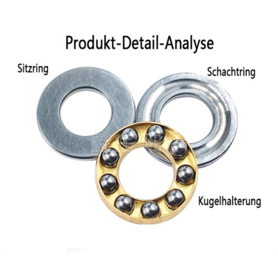 F2-6M bis F12-23M, 2 - 12 mm Welle Axiallager Axial Kugellager Drucklager