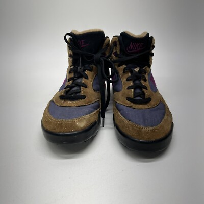 Vintage Womens 90s Nike Caldera Hiking Boots Purple Brown Blue Womens Sz 7.5.
