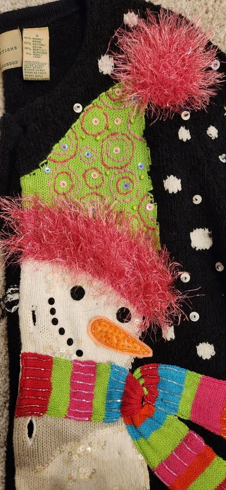 Opciones de Diseño Philip Jane Gordon Navidad Suéter 3D Muñeco de Nieve Árbol Talla Pequeña Foto 4 de 4