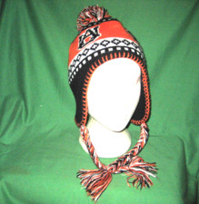 AUBURN UNIVERSITY TIGERS KNIT SHERPA STYLE HAT, CAP WITH POM-POM