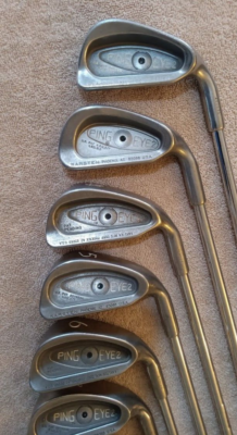TZ GOLF - VINTAGE RARE Ping Eye2, Black Dot 2-9, A, SW Irons, 10