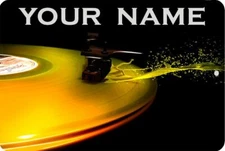 DJ VINYL DISC LP PERSONALIZE Sign 8 x 12 MUSIC Emblem Version #1
