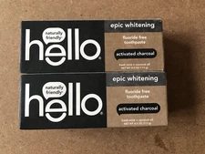 hello Oral-Care Activated-Charcoal Teeth Whitening  Toothpaste -Pack 2
