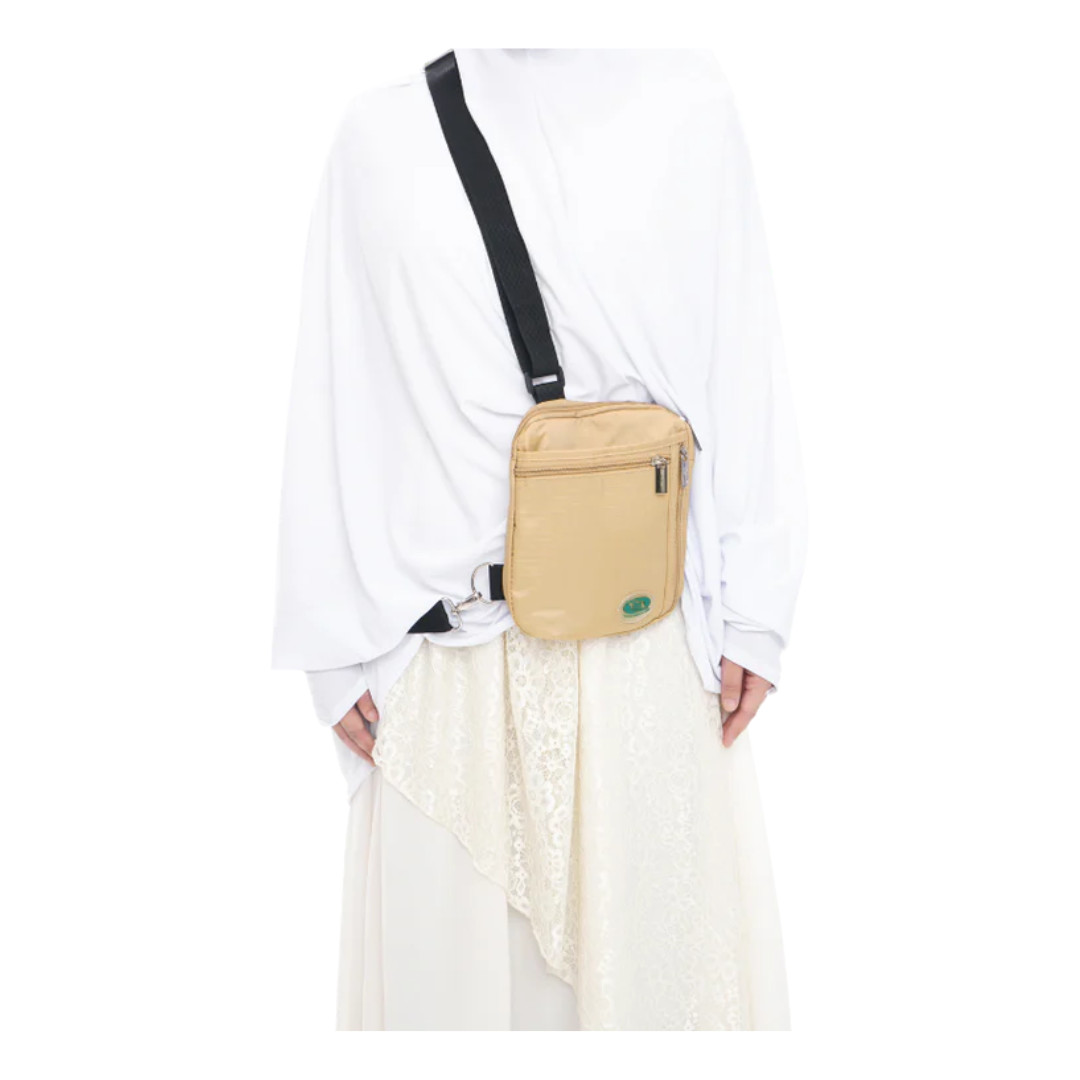 HAJJ & UMRAH - Neck Bag & Side Bag -  Small Travel Safe, Pouch, Security