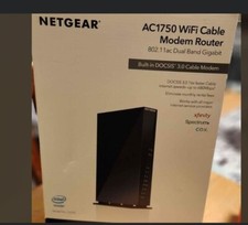 NETGEAR AC1750 WiFi Cable Modem ROUTER Dual Band Gigabit Model No. C6300. Used