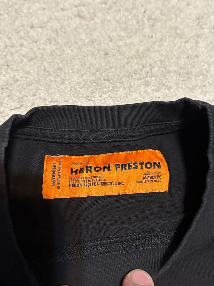 Heron Preston Business Class Stork Graphic Print Black Heron Preston Business Class Stork Graphic Print Black