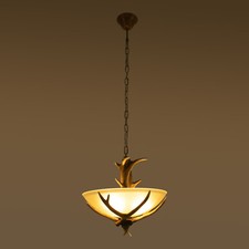 Antler Chandelier Deer Antler Pendant Farmhouse Rustic Lamp Resin Ceiling Light