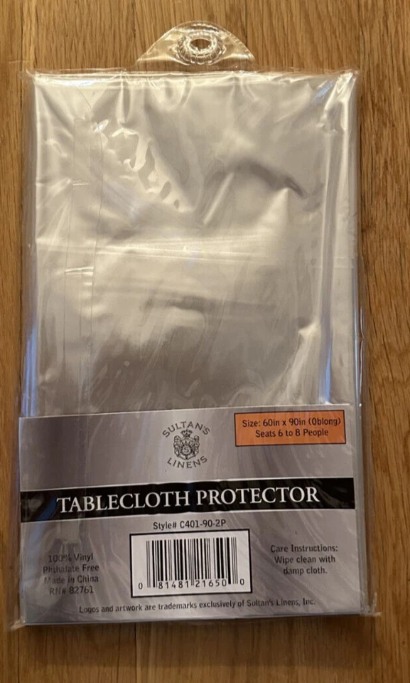 Heavy Weight Clear Vinyl Tablecloth Protector 60" X 90" Oblong NEW - Image 2 of 2