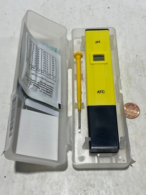 Yellow (I) Pen Type PH Meter PH-009 W/ 250 ML  Buffer Powder pH6.86 R1C5