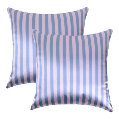 Cushion Cover Home Decorative Pillow Covers Soft Satin Striped Throw Pillows 5Pc - Picture 102 of 135
