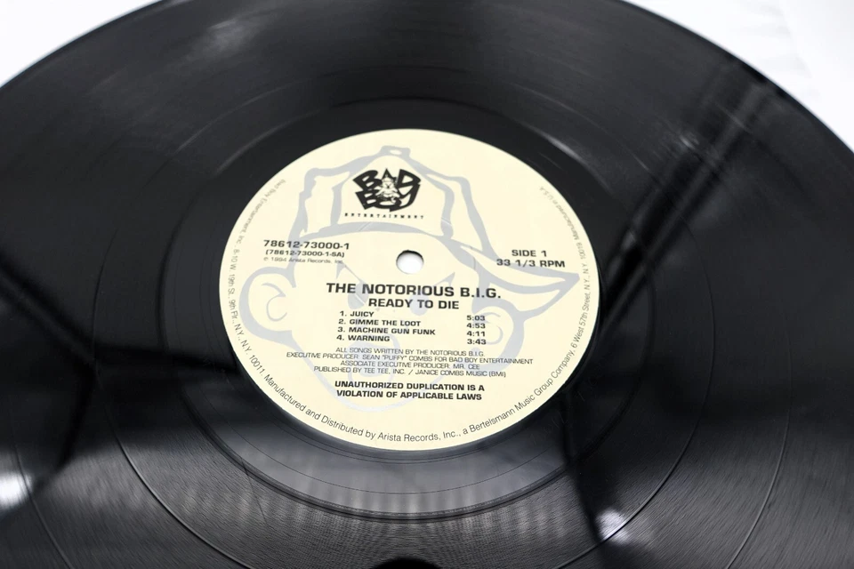 The Notorious B.I.G. 1994 Ready To Die Vinyl LP Record US 1st Press Hype Sticker - Image 2 of 4