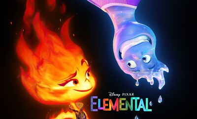 2023 Disney Elemental Movie Poster 11x17 Ember Lumen Wade Ripple Pixar    