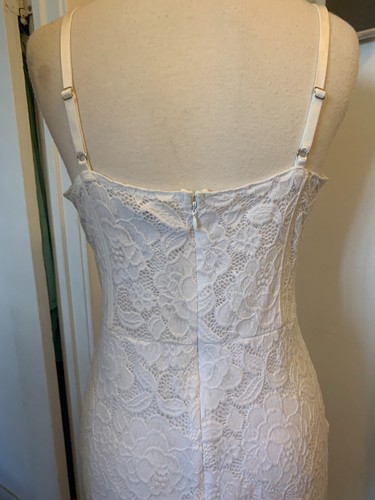 Guess White Lace Bustier Body com Spaghetti Strap Mini Dress Size 8 NWT - Picture 4 of 5
