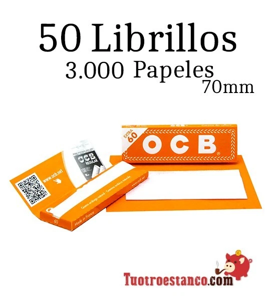 OCB Carta arancione 70 mm- 50 libretti - 3.000 Cartine - Imagen 4 de 4
