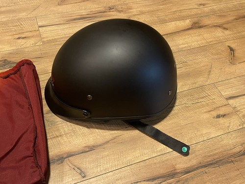 Indian Motorcycle BB-02 DOT Certified Black Adult Safety Helmet XL with Bag - Picture 4 of 12