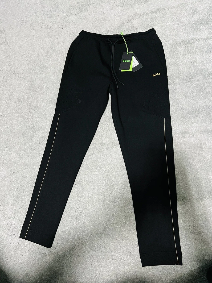 Hugo Boss Mens Black Joggers Pants Hadim 2 Tracksuit Bottoms