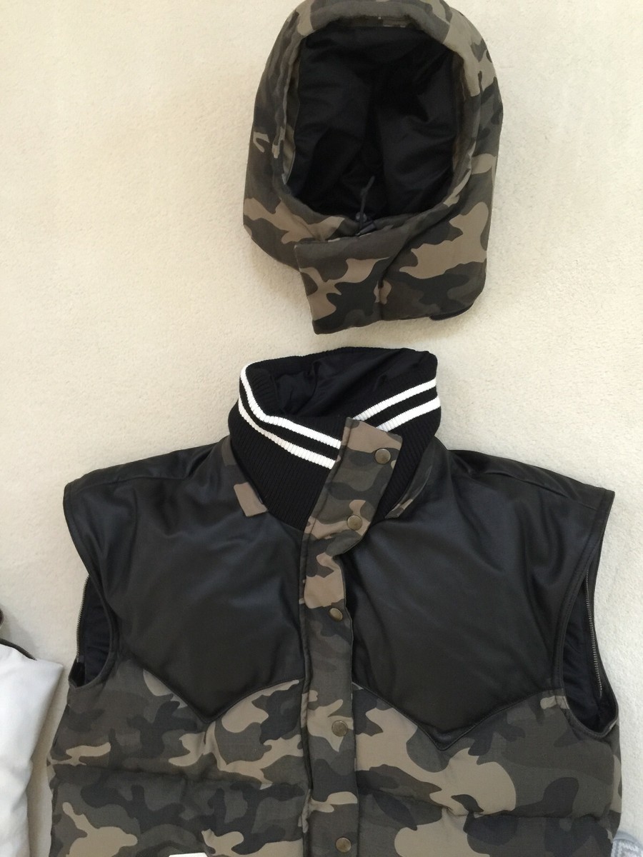 FAITH CONNEXION MEN ARMY KAKI OVERSIZED Puffer DOWN LEATHER