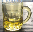 Vintage Federal Amber Depression Glass 1 oz Mini Beer Mug Shot Glasses Set of 6 — photo 2