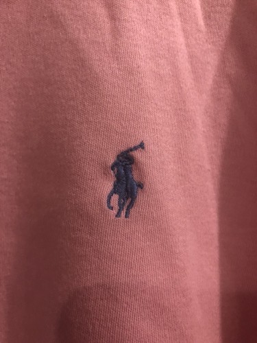 Women’s Ralph Lauren Sport Slim Fit Short Sleeve Polo Pink w/ Navy Blue Horse XL - Picture 2 of 3