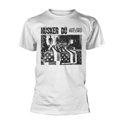 Husker Du T-Shirt ''Land Speed Record'' schwarz/weiß bedruckt - NEU