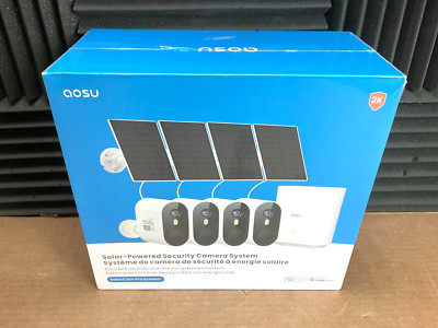 AOSU SolarCam Pro System 4 pack C7P2BH11   ️  ️ Solar Powered Security Camera