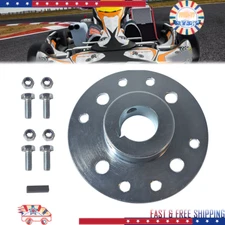Silver Rear Sprocket Drum Brake Hub 1" Bore 1/4" Keyway For Predator 212cc 196cc