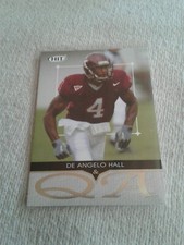 2004 Sage Hit Q&A Silver DeAngelo Hall #Q40 Cornerback Atlanta Falcons