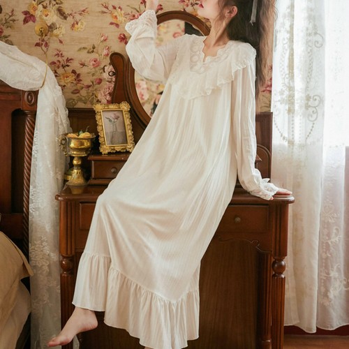 Lady White Nightdress Lolita Nightgown 