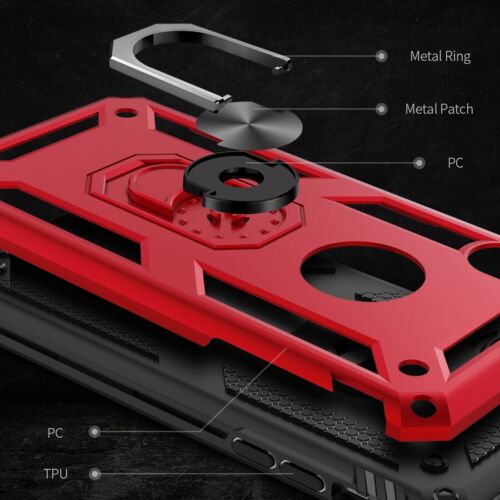 Outdoor Case for Apple iphone xr tpu pc Hybrid Sergeant Armor Metal Ring Case - Picture 4 of 20