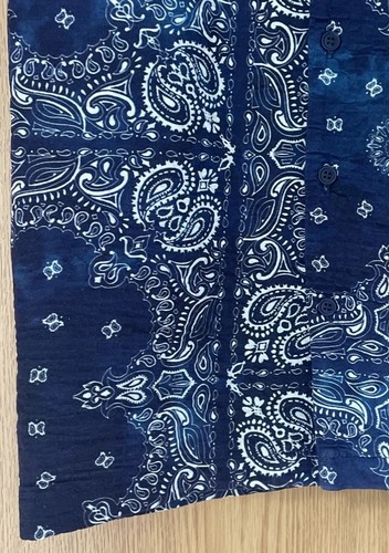 River Island Blue/White Paisley Mix Shirt, Short Sleeves - Age 9-10 Years - Picture 5 of 11