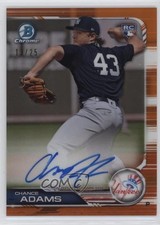 2019 Bowman Chrome Rookie Orange Refractor 13/25 Chance Adams #CRA-CA Auto a8r