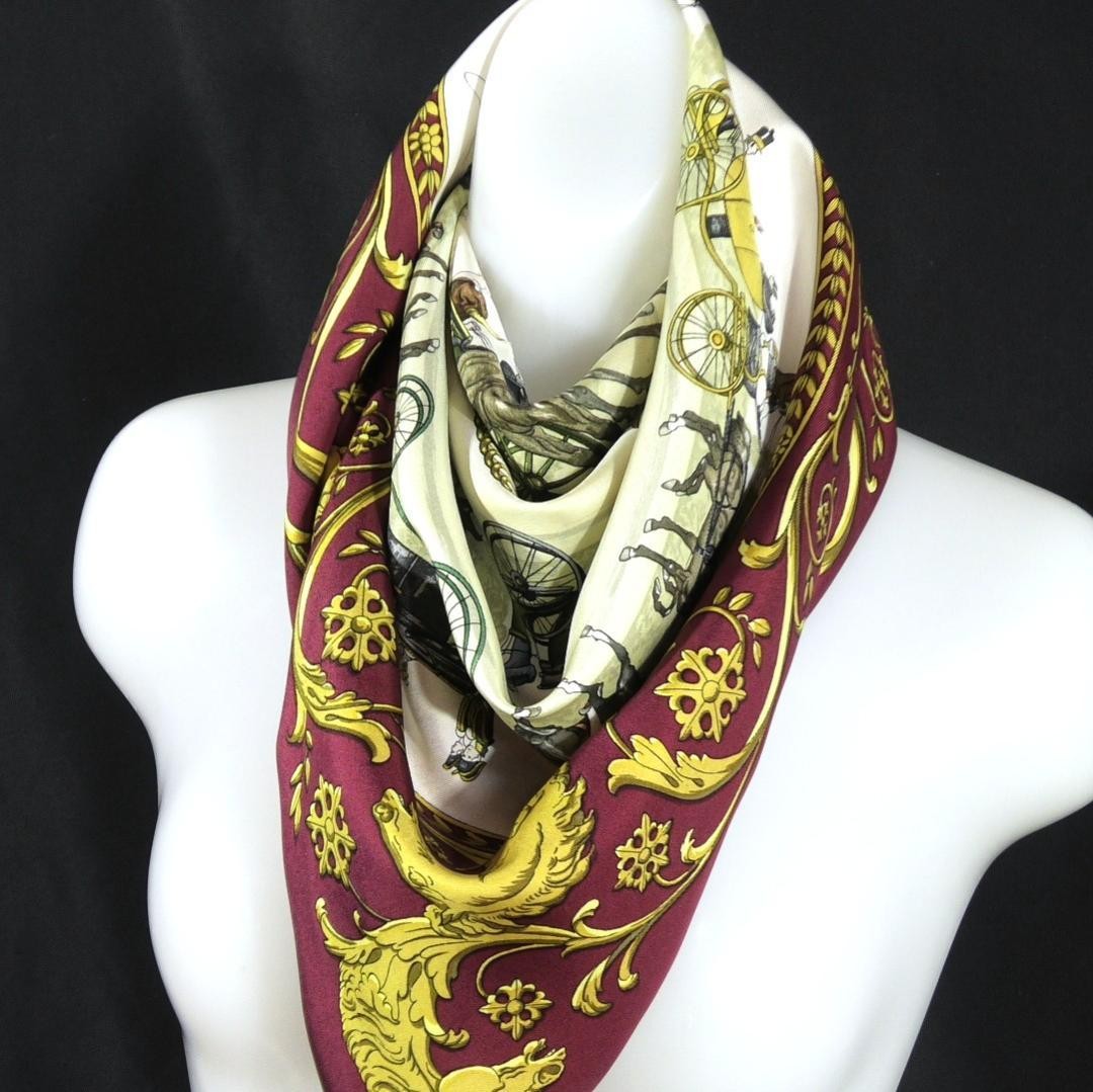 Hermes Carre 90 Silk Scarf Large D400 Design 0702